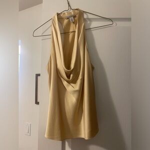 Anne klein butter silk cowl neck top